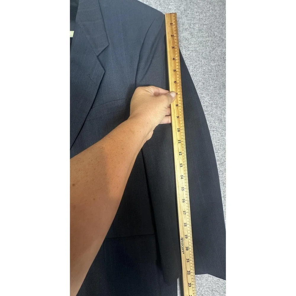 Vintage Christian Dior Blazer Mens 46R‎ Charcoal Gray 2 Button Sport Coat 80s